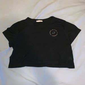 Black Crop Top Blouse